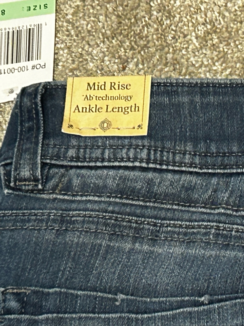 Democracy Ab Technology Freedom Ankle Jeans NWT Size 8 Mid Rise - Picture 6 of 9